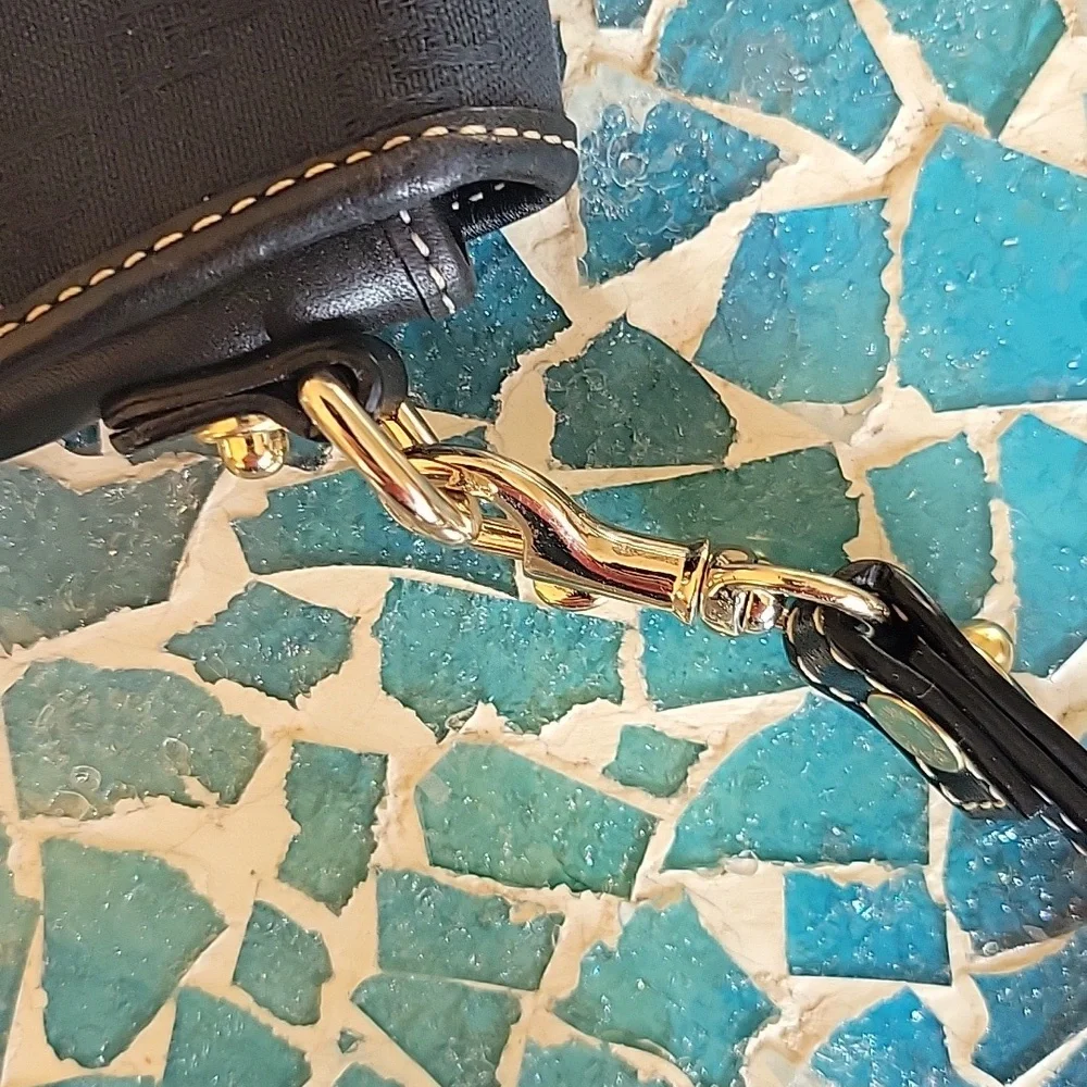 Dooney & Bourke Signature Wristlet With Gold Hardware